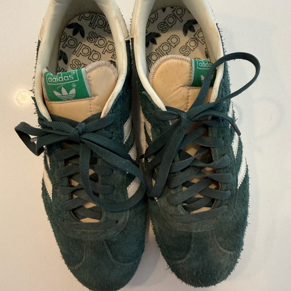 ADIDAS Gazelle Suede Forest Green and White Sneakers - Picture 3 of 5